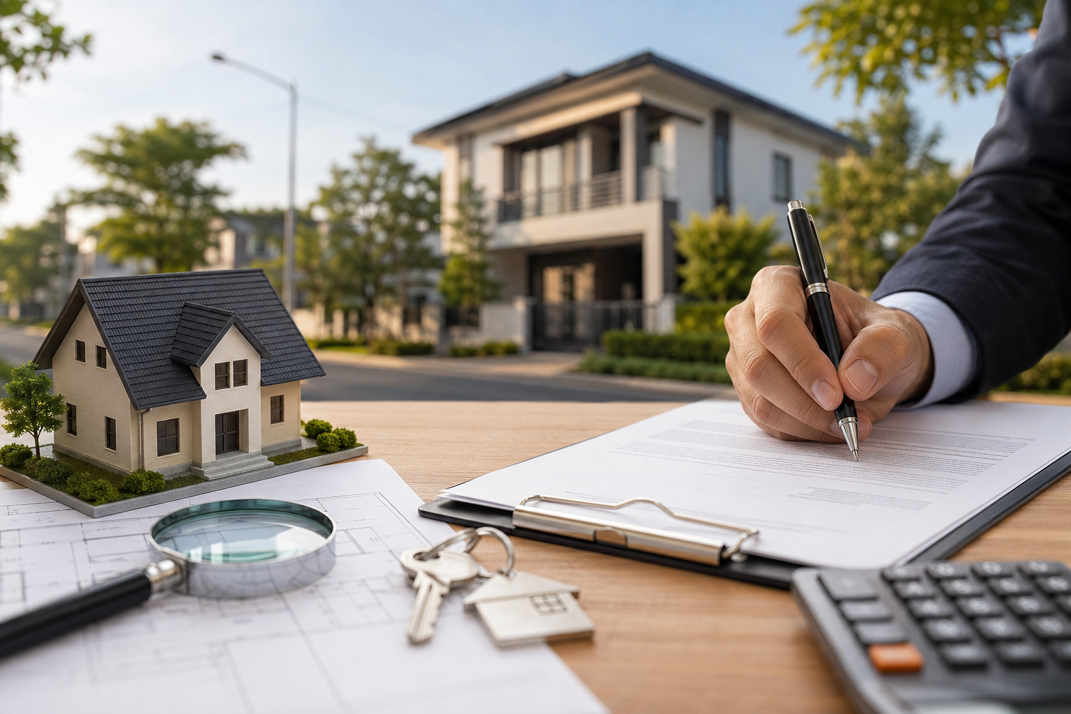 Signing the property contract